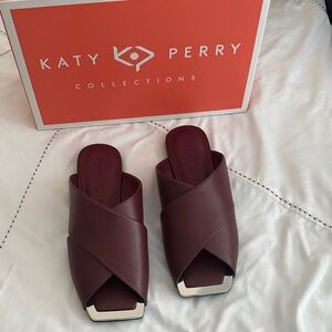 Katy Perry Collections Women's Deep Cranberry Sandals Size 8.5